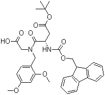 N-[(9H-芴-9-基甲氧基)羰基]-L-ALPHA-天冬氨?；?N-[(2,4-二甲氧基苯基)甲基]甘氨酸 1-叔丁酯結(jié)構(gòu)式_900152-72-9結(jié)構(gòu)式