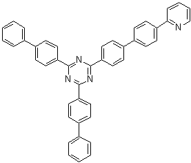 2,4-Bis(biphenyl-4-yl)-6-[4’-(2-pyridyl)biphenyl-4-yl]-1,3,5-triazine, 2,4-bis([1,1’-biphenyl]-4-yl)-6-[4’-(2-pyridinyl)[1,1’-biphenyl]-4-yl]-1,3,5-triazine Structure,927898-49-5Structure