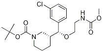 1-Piperidinecarboxylic acid, 3-[(r)-(3-chlorophenyl)[2-[(methoxycarbonyl)amino]ethoxy]methyl]-, 1,1-dimethylethyl ester, (3r)- Structure,942142-79-2Structure