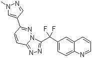 6-[二氟[6-(1-甲基-1H-吡唑-4-基)-1,2,4-噻唑并[4,3-b]吡嗪-3-基]甲基]-喹啉結構式_943540-75-8結構式