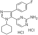 4-[1-Cyclohexyl-4-(4-fluorophenyl)-1h-imidazol-5-yl]-2-pyrimidinaminedihydrochloride Structure,950912-80-8Structure