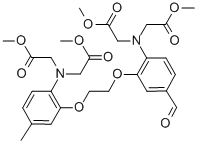 N-[2-[2-[2-[bis(2-methoxy-2-oxoethyl)amino]-5-formylphenoxy]ethoxy]-4-methylphenyl]-n-(2-methoxy-2-oxoethyl)-glycine methyl ester Structure,96315-11-6Structure