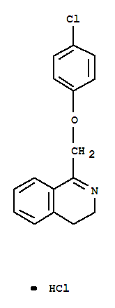 Isoquinoline,1-[(4-chlorophenoxy)methyl]-3,4-dihydro-, hydrochloride (1:1) Structure,10500-82-0Structure