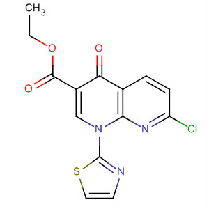 1,8-Naphthyridine-3-carboxylic acid, 7-chloro-1,4-dihydro-4-oxo-1-(2-thiazolyl)-, ethyl ester Structure,174726-87-5Structure