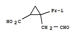 Cyclopropanecarboxylic acid,2-(1-methylethyl )-2-(2-oxoethyl )- (9ci) Structure,244793-42-8Structure