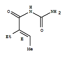 2-Butenamide,n-(aminocarbonyl)-2-ethyl-, (e)-(9ci) Structure,2884-67-5Structure