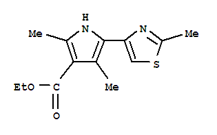 1H-pyrrole-3-carboxylicacid,2,4-dimethyl -5-(2-methyl -4-thiazolyl )-,ethylester(9ci) Structure,306280-74-0Structure