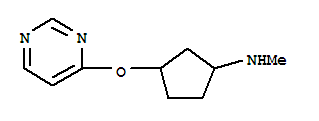 Cyclopentanamine,n-methyl -3-(4-pyrimidinyloxy)- (9ci) Structure,310880-96-7Structure