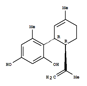 5-Methyl -4-[(1r,6r)-3-methyl -6-(1-methylethenyl )-2-cyclohexen-1-yl ]-1,3-benzenediol Structure,317321-41-8Structure