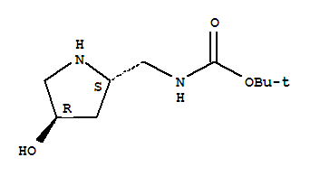 {[(2R,4s)-4-hydroxy-2-pyrrolidinyl]methyl}(2-methyl-2-propanyl)carbamic acid Structure,336192-13-3Structure