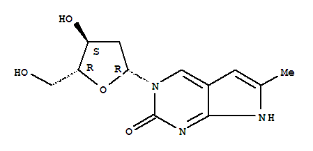 3-(2-Deoxy-beta-d-erythro-pentofuranosyl)-1,3-dihydro-6-methyl-2h-pyrrolo[2,3-d]pyrimidin-2-one Structure,382137-74-8Structure