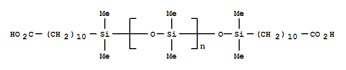 Polydimethylsiloxane, carboxydecyldimethyl terminated Structure,58130-04-4Structure