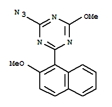 1,3,5-Triazine,2-azido-4-methoxy-6-(2-methoxy-1-naphthalenyl)- Structure,65103-10-8Structure