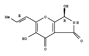 (2R)-2,6-dihydroxy-5-[(1e)-1-propen-1-yl]-1,2-dihydropyrano[3,2-b]pyrrole-3,7-dione Structure,773855-65-5Structure