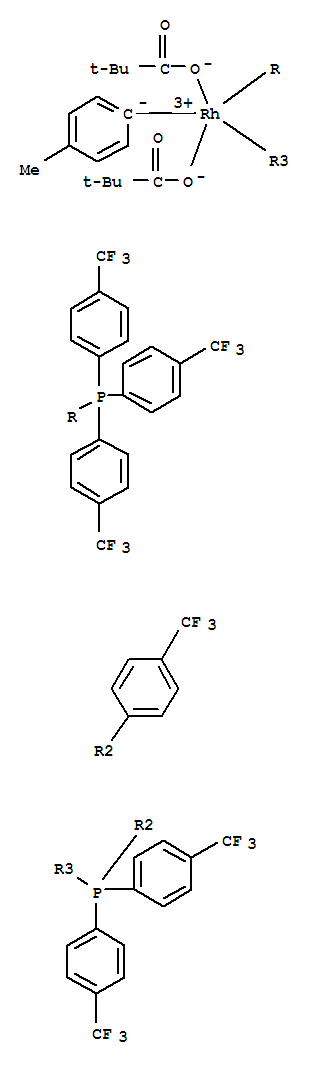 Bis(2,2-dimethylpropanoato)(4-methylphenyl)bis[tris[4-(trifluoromethyl)phenyl]phosphine]rhodium Structure,851530-57-9Structure