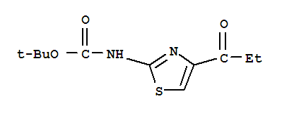 2-Methyl-2-propanyl (4-propionyl-1,3-thiazol-2-yl)carbamate Structure,876755-19-0Structure