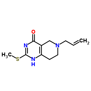 Pyrido[4,3-d]pyrimidin-4(3h)-one,5,6,7,8-tetrahydro-2-(methylthio)-6-(2-propen-1-yl)- Structure,1082-98-0Structure