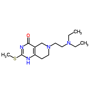 Pyrido[4,3-d]pyrimidin-4(3h)-one,6-[2-(diethylamino)ethyl]-5,6,7,8-tetrahydro-2-(methylthio)- Structure,1154-75-2Structure