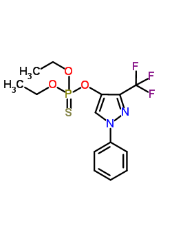 Diethoxy-[1-phenyl-3-(trifluoromethyl)pyrazol-4-yl]oxy-thioxo-lambda<sup>5</sup>-phosphane Structure,122431-24-7Structure