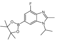 1H-benzimidazole, 4-fluoro-2-methyl-1-(1-methylethyl)-6-(4,4,5,5-tetramethyl-1,3,2-dioxaborolan-2-yl)- Structure,1231930-37-2Structure