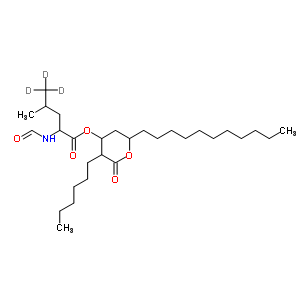 N-formyl-l-leucine (3s,4s,6s)-3-hexyltetrahydro-2-oxo-6-undecyl-2h-pyran-4-yl ester Structure,130676-65-2Structure