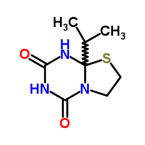 2H-thiazolo[3,2-a]-1,3,5-triazine-2,4(3h)-dione,tetrahydro-8a-(1-methylethyl)- Structure,13146-74-2Structure