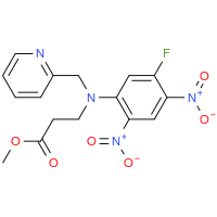 Methyl 3-((5-fluoro-2,4-dinitrophenyl)(pyridin-2-ylmethyl)amino)propanoate Structure,1351393-98-0Structure