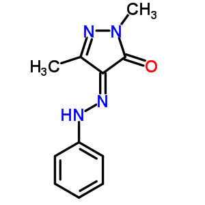 (4Z)-2,5-dimethyl-4-(phenylhydrazinylidene)pyrazol-3-one Structure,13572-25-3Structure