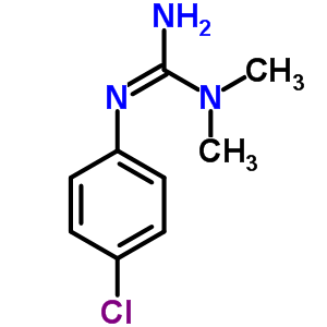 n-(4-氯苯基)-N,N-二甲基-胍結(jié)構(gòu)式_13636-26-5結(jié)構(gòu)式