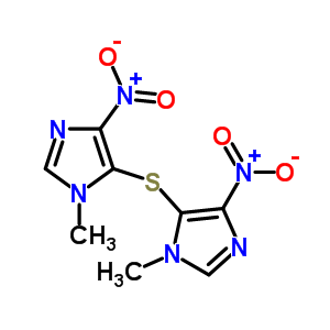 1-Methyl-5-(3-methyl-5-nitro-imidazol-4-yl)sulfanyl-4-nitro-imidazole Structure,13755-68-5Structure