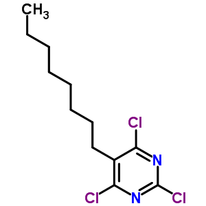 Pyrimidine,2,4,6-trichloro-5-octyl- Structure,14077-72-6Structure