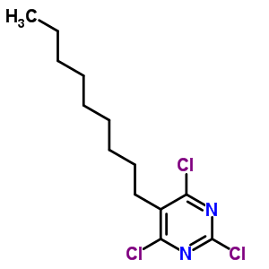 Pyrimidine,2,4,6-trichloro-5-nonyl- Structure,14077-73-7Structure