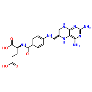 L-glutamic acid,n-[4-[[(2,4-diamino-1,5,6,7-tetrahydro-6-pteridinyl)methyl]amino]benzoyl]-(9ci) Structure,14231-41-5Structure