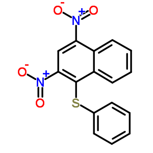 Naphthalene,2,4-dinitro-1-(phenylthio)- Structure,14723-61-6Structure