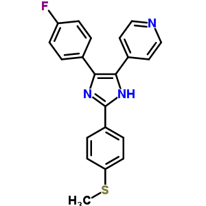 4-[4-(4-Fluorophenyl)-2-[4-(methylthio)phenyl]-1h-imidazol-5-yl]pyridine Structure,152121-44-3Structure