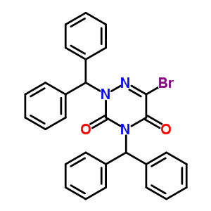 1,2,4-Triazine-3,5(2h,4h)-dione,6-bromo-2,4-bis(diphenylmethyl)- Structure,15870-80-1Structure