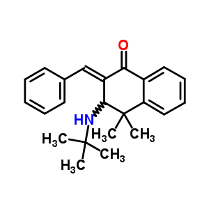 1(2H)-naphthalenone,3-[(1,1-dimethylethyl)amino]-3,4-dihydro-4,4-dimethyl-2-(phenylmethylene)- Structure,15982-53-3Structure