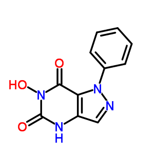 1H-pyrazolo[4,3-d]pyrimidine-5,7(4h,6h)-dione,6-hydroxy-1-phenyl- Structure,16078-72-1Structure