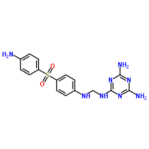 N4-[[[4-(4-aminophenyl)sulfonylphenyl]amino]methyl]-1,3,5-triazine-2,4,6-triamine Structure,17051-80-8Structure