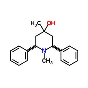 1,4-Dimethyl-2,6-diphenyl-piperidin-4-ol Structure,17107-13-0Structure