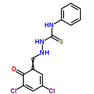 Hydrazinecarbothioamide,2-[(3,5-dichloro-2-hydroxyphenyl)methylene]-n-phenyl- Structure,1713-68-4Structure