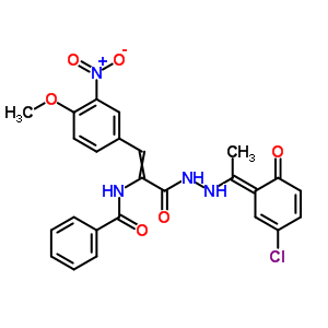 2-Propenoic acid,2-(benzoylamino)-3-(4-methoxy-3-nitrophenyl)-,2-[1-(5-chloro-2-hydroxyphenyl)ethylidene]hydrazide Structure,17180-31-3Structure