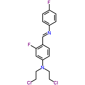 N,n-bis(2-chloroethyl)-3-fluoro-4-[(4-fluorophenyl)iminomethyl]aniline Structure,1744-54-3Structure