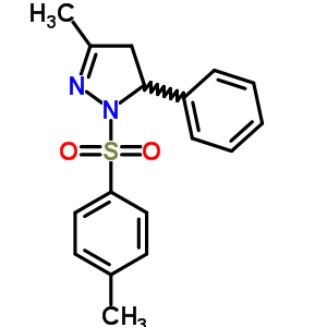 1H-pyrazole,4,5-dihydro-3-methyl-1-[(4-methylphenyl)sulfonyl]-5-phenyl- Structure,17471-57-7Structure