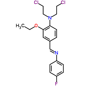 N,n-bis(2-chloroethyl)-2-ethoxy-4-[(4-fluorophenyl)iminomethyl]aniline Structure,1814-60-4Structure