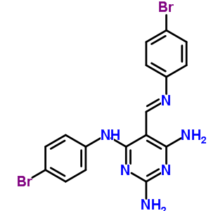 N4-(4-bromophenyl)-5-[(4-bromophenyl)iminomethyl]pyrimidine-2,4,6-triamine Structure,18814-03-4Structure