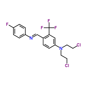 N,n-bis(2-chloroethyl)-4-[(4-fluorophenyl)iminomethyl]-3-(trifluoromethyl)aniline Structure,1960-49-2Structure