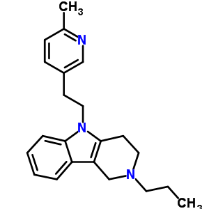 2,3,4,5-Tetrahydro-5-(2-(6-methyl-3-pyridyl)ethyl)-2-propyl-1h-pyrido(4,3-b)indole Structure,20674-92-4Structure