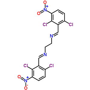 1-(2,6-Dichloro-3-nitro-phenyl)-n-[2-[(2,6-dichloro-3-nitro-phenyl)methylideneamino]ethyl]methanimine Structure,21165-69-5Structure