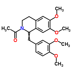 1-[1-[(3,4-Dimethoxyphenyl)methylidene]-6,7-dimethoxy-3,4-dihydroisoquinolin-2-yl]ethanone Structure,2129-59-1Structure